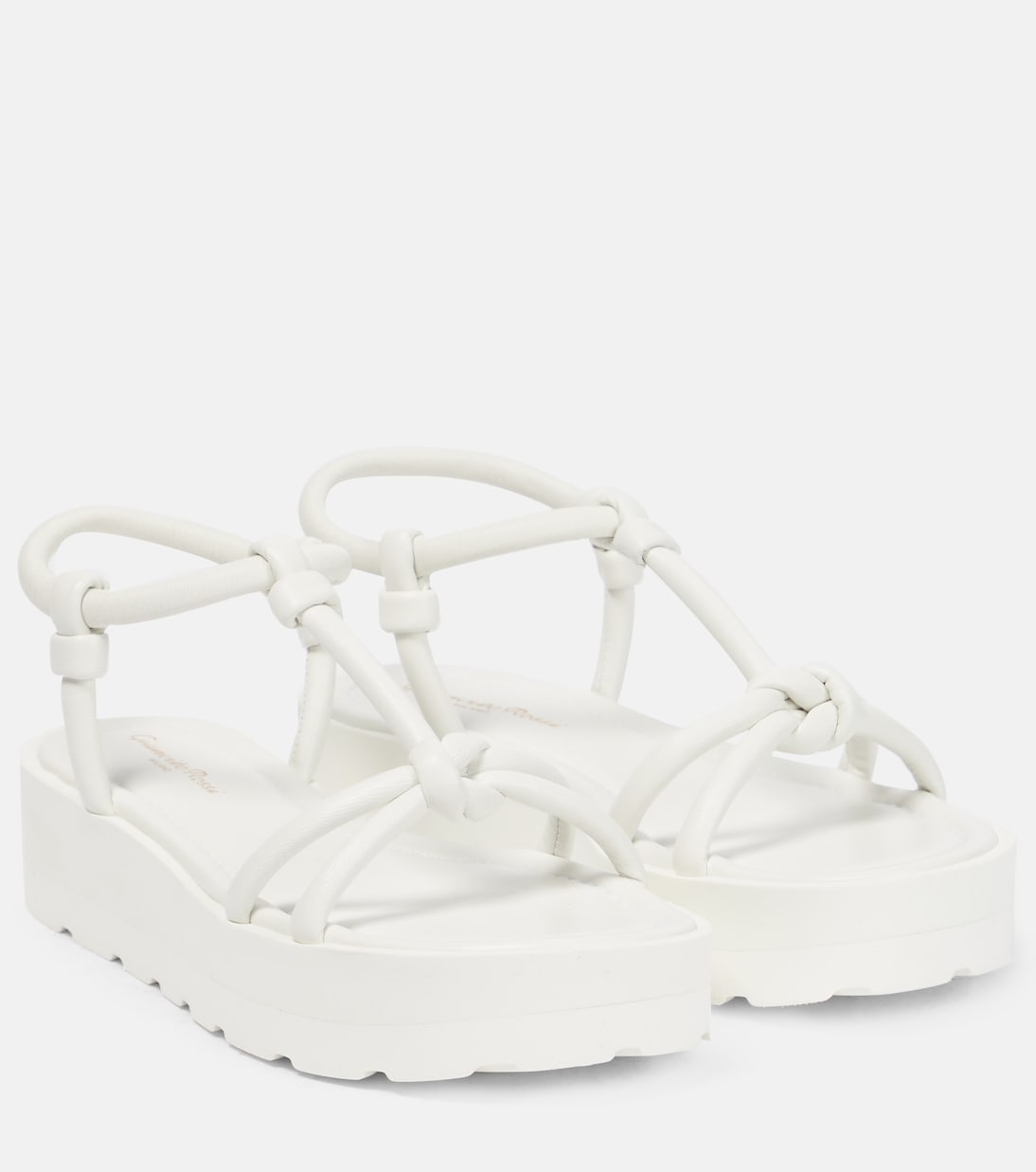 Knot leather flatform sandals | Gianvito Rossi