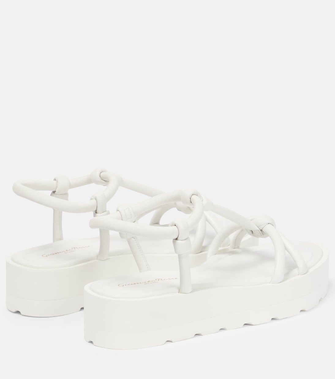 Knot leather flatform sandals | Gianvito Rossi