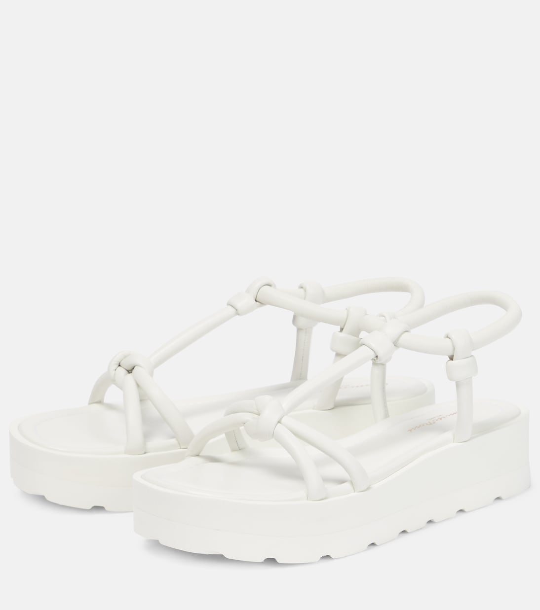 Knot leather flatform sandals | Gianvito Rossi
