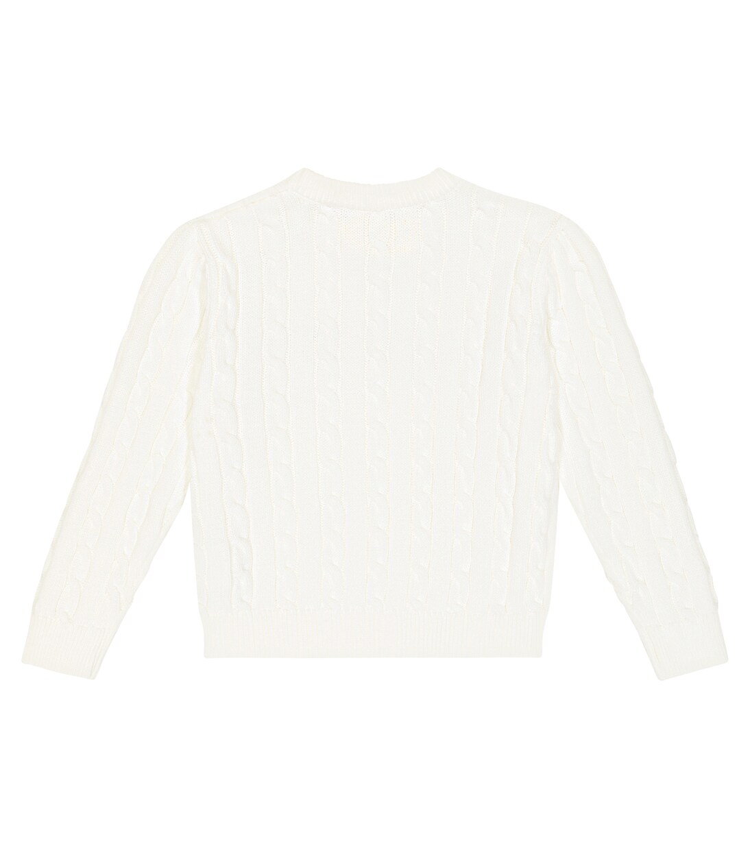 Pull intarsia en coton à logo | Off-White Kids