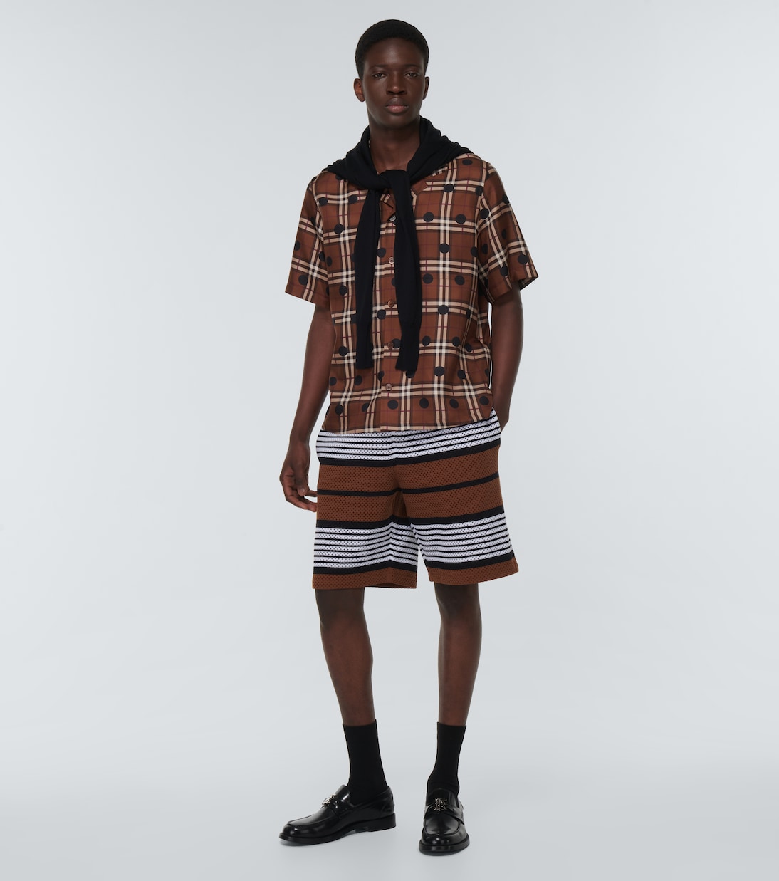 Striped mesh shorts | Burberry