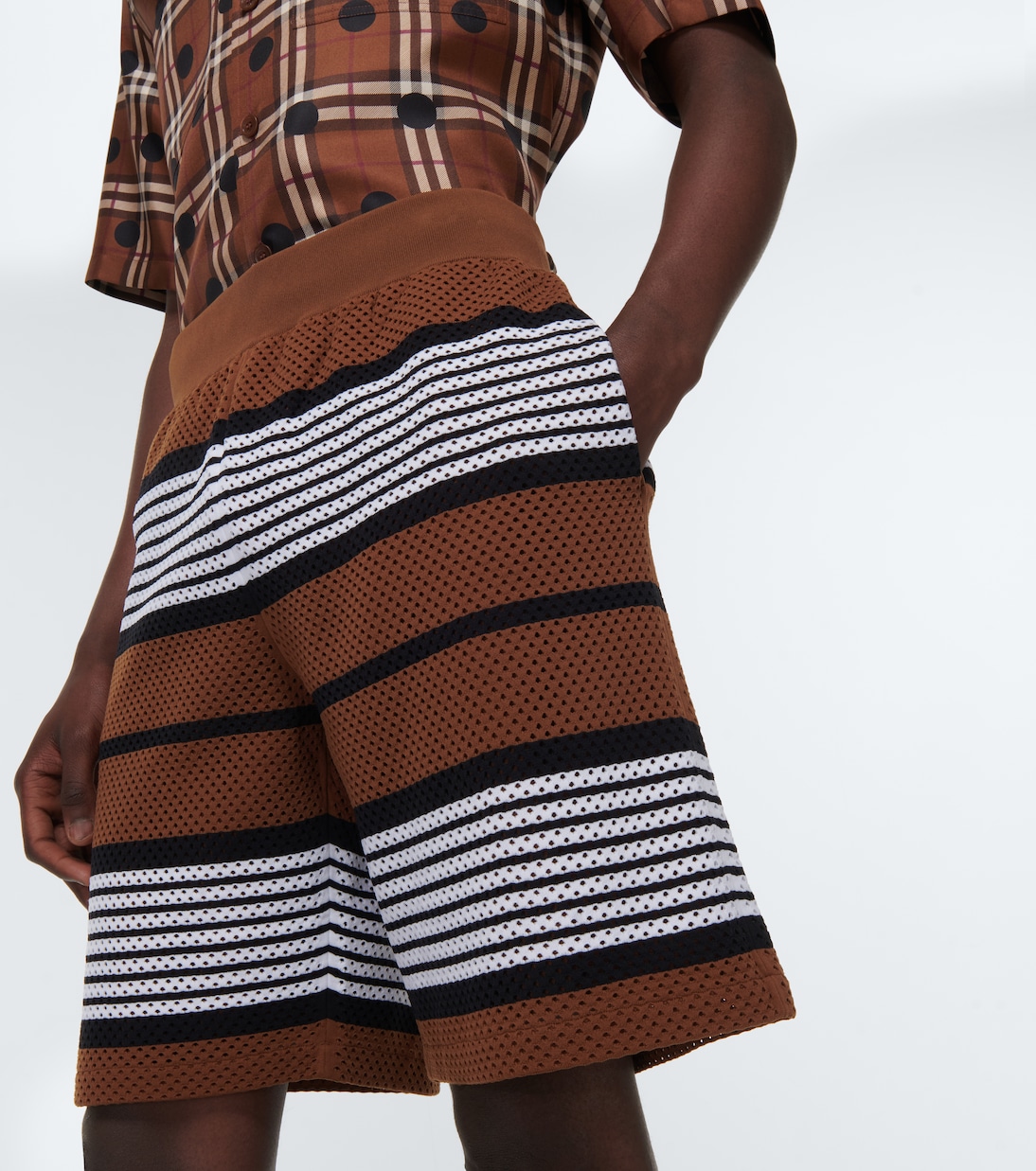 Striped mesh shorts | Burberry