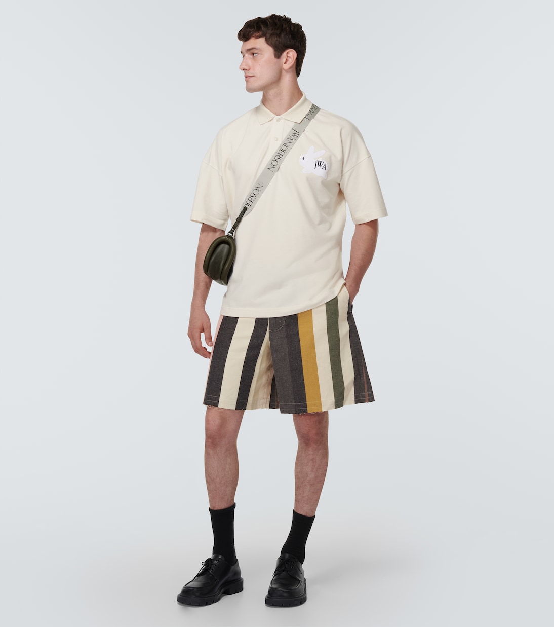 Embroidered cotton jersey polo shirt | JW Anderson
