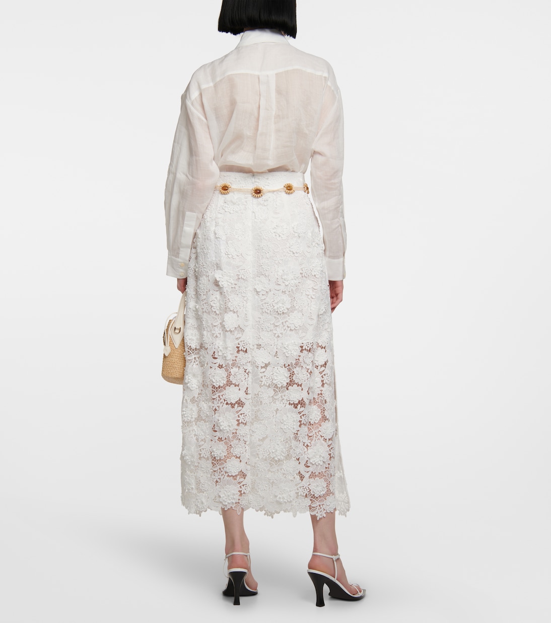 Raie lace midi skirt | Zimmermann