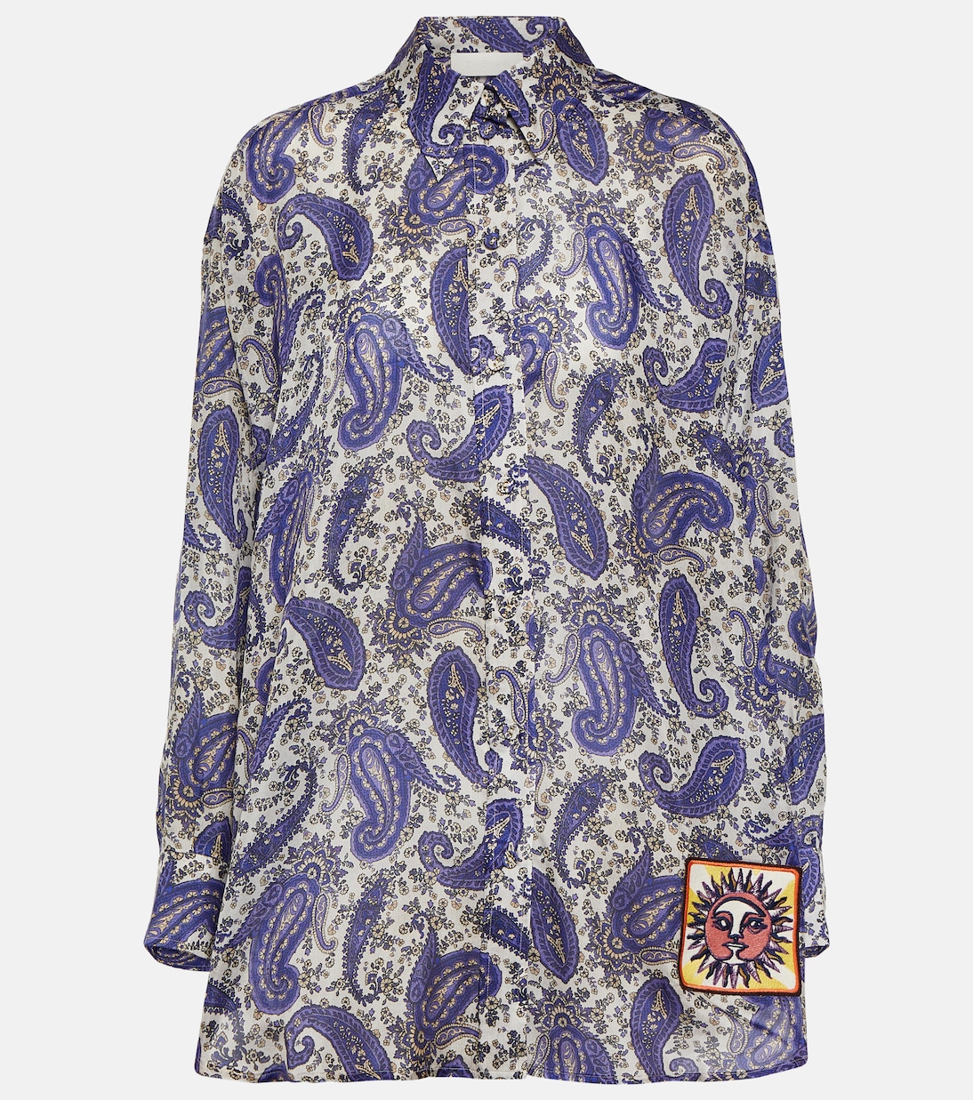 Camicia Devi in seta con stampa paisley | Zimmermann