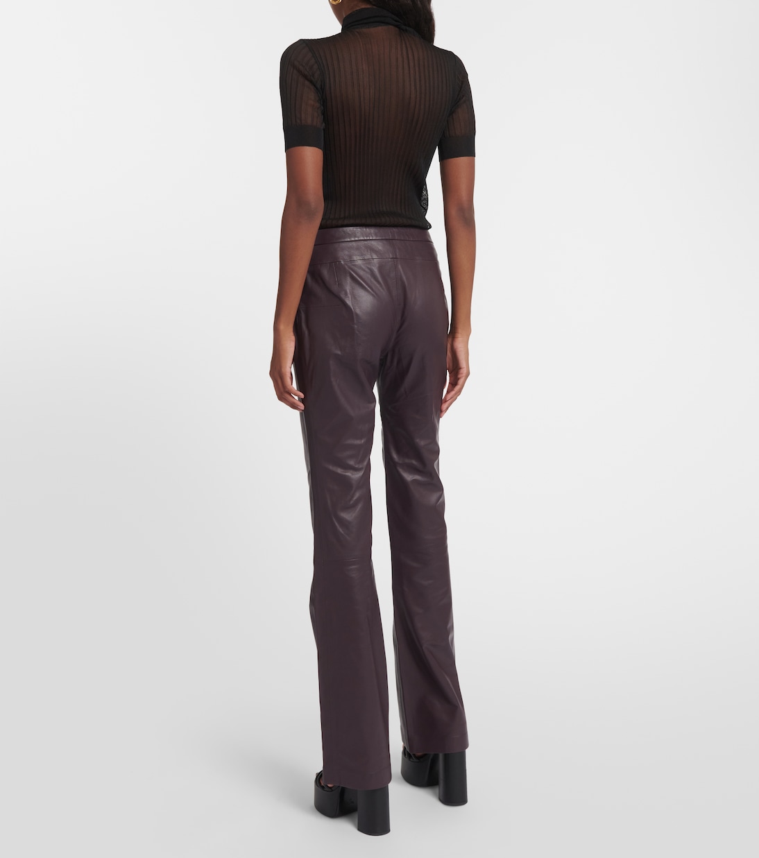 Pantalon bootcut Serge en cuir | Altuzarra