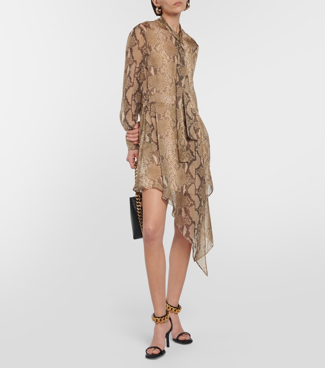 Abito chemisier in chiffon di seta | Stella McCartney