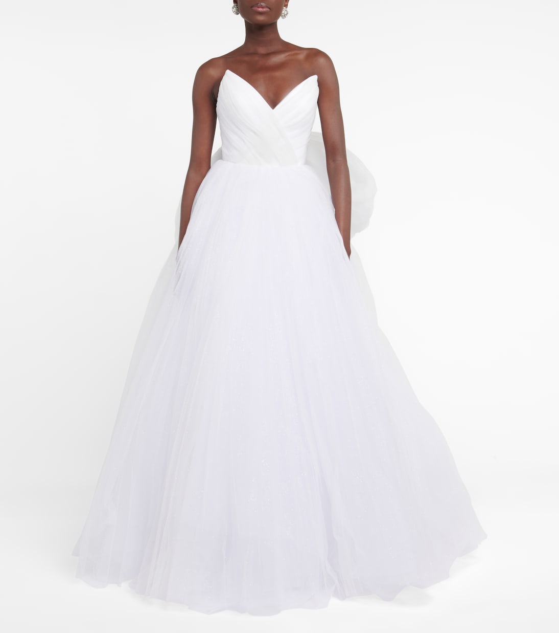 Bridal Greta off-shoulder silk gown | Rasario