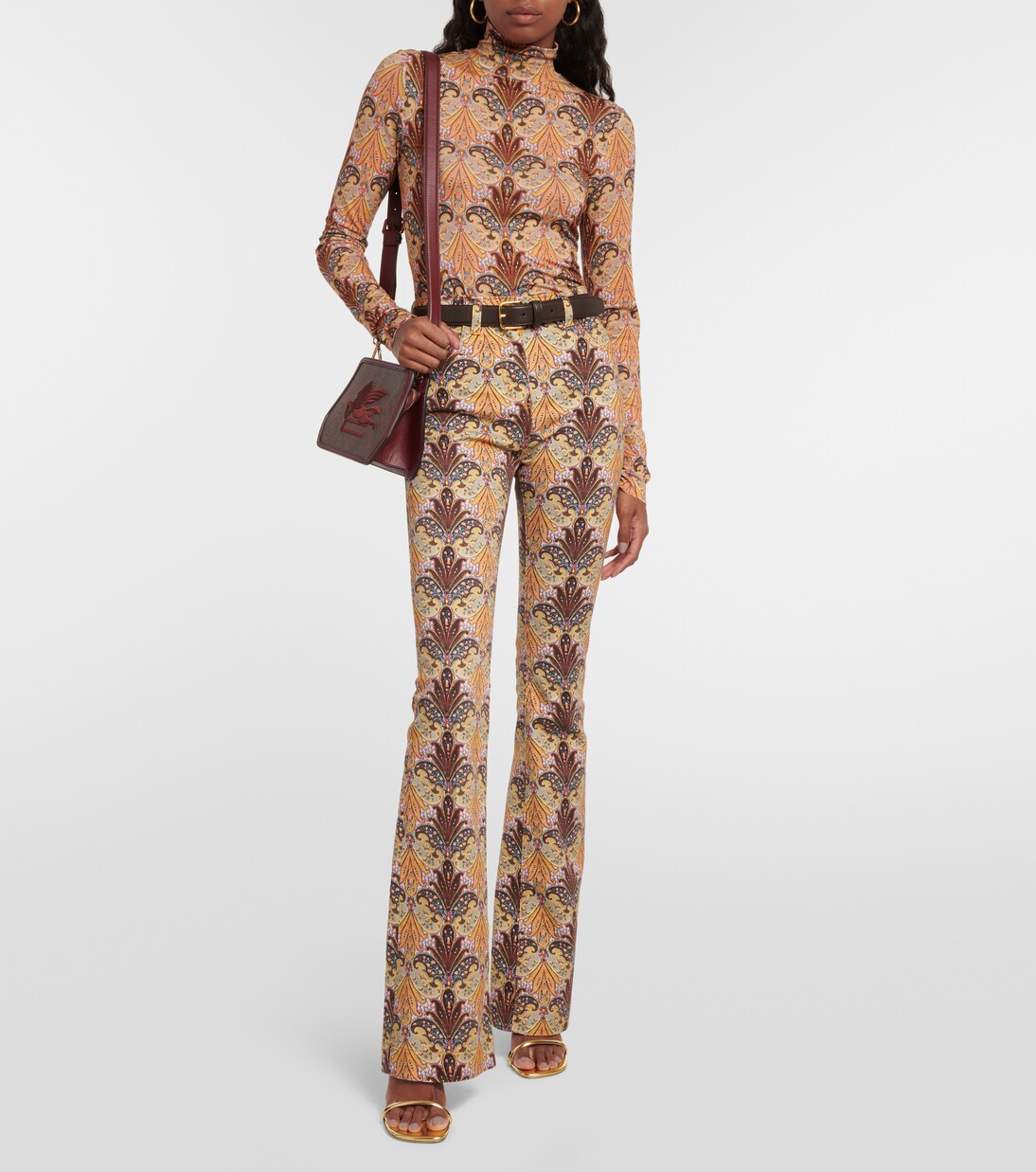 Jean évasé imprimé à taille haute | Etro