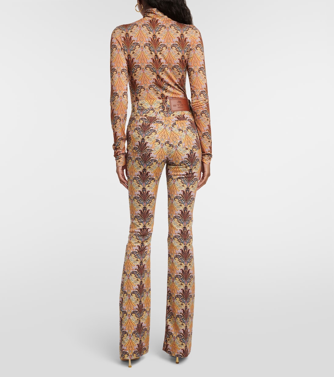 Jean évasé imprimé à taille haute | Etro