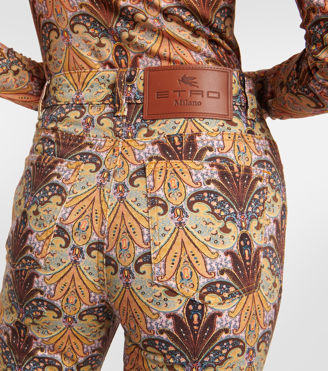 Jean évasé imprimé à taille haute | Etro