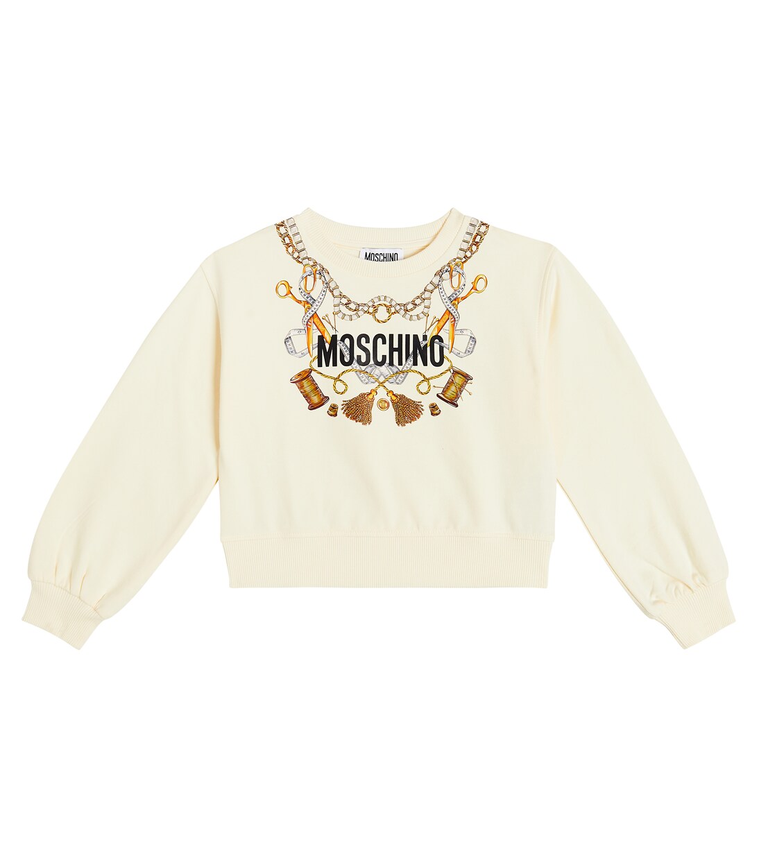 Sudadera en mezcla de algodón con logo | Moschino Kids