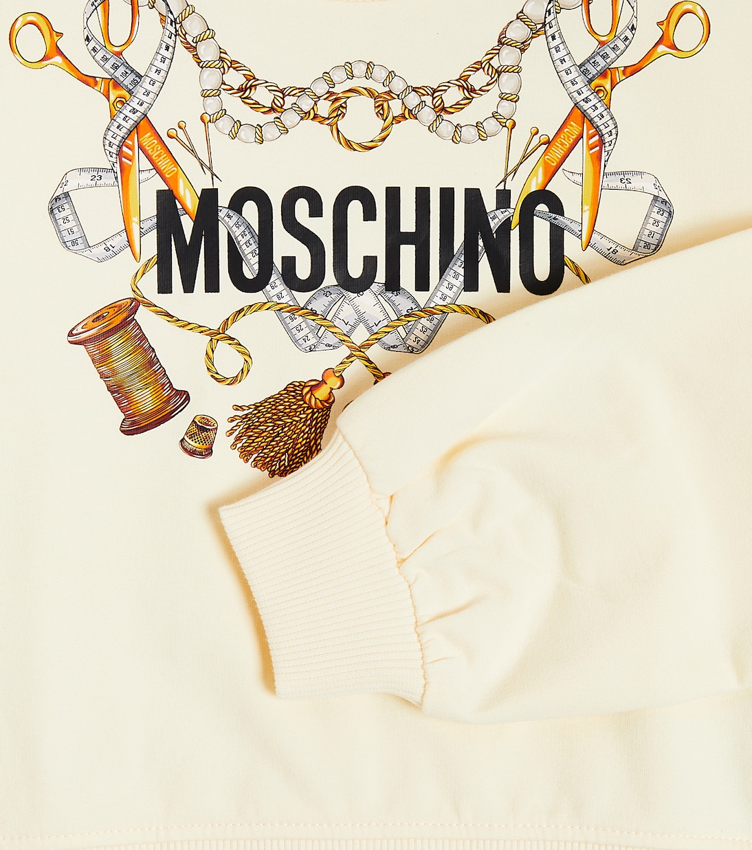 Sudadera en mezcla de algodón con logo | Moschino Kids