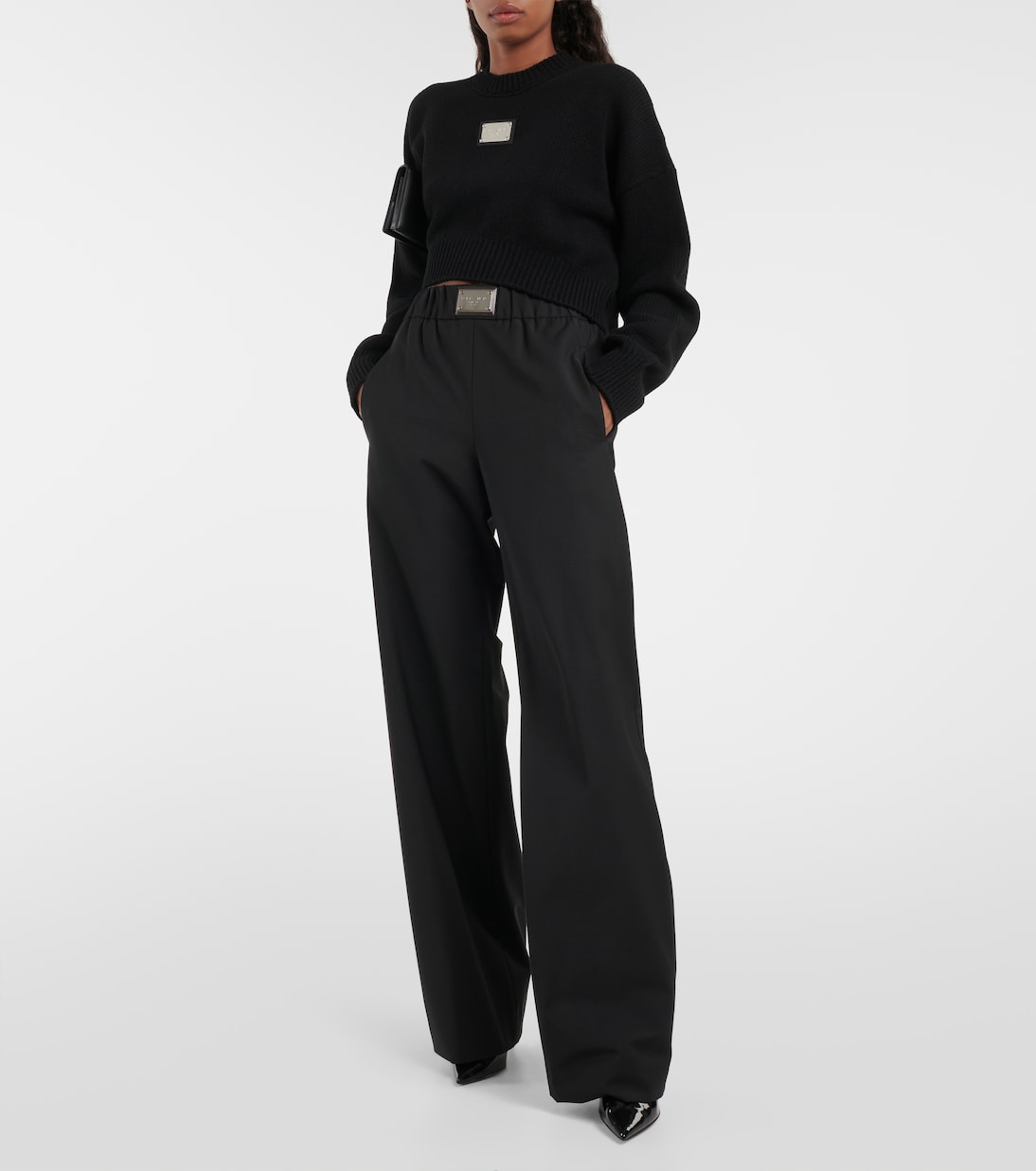 Pantalon ample en laine mélangée | Dolce&Gabbana