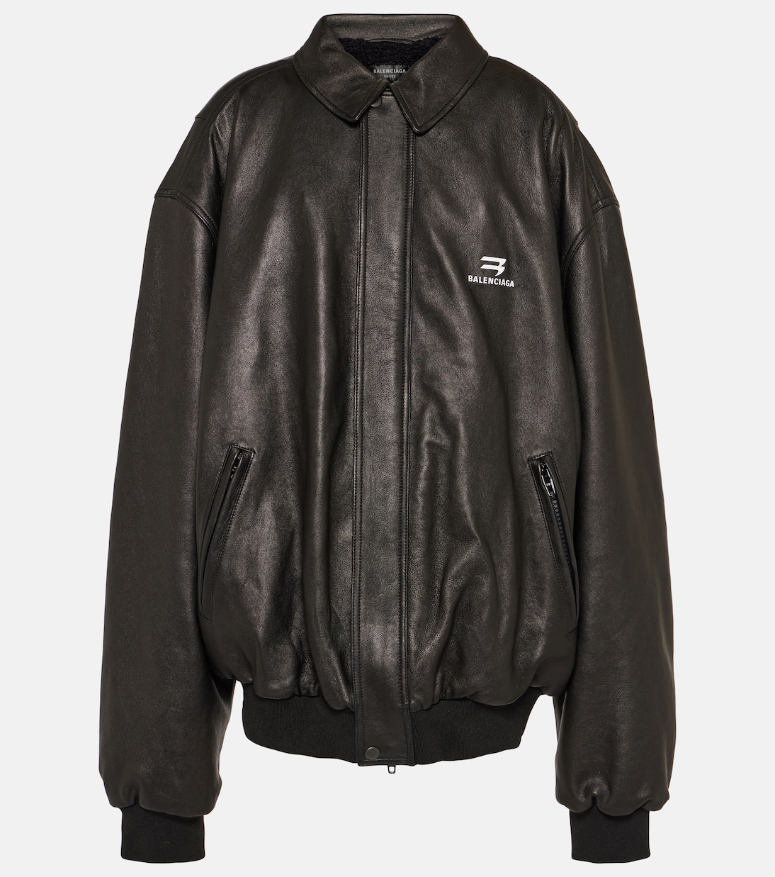 Balenciaga leather bomber jacket 2025