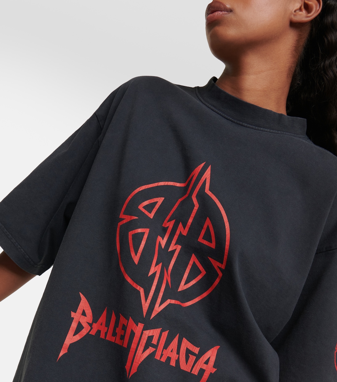 Printed cotton blend T-shirt | Balenciaga