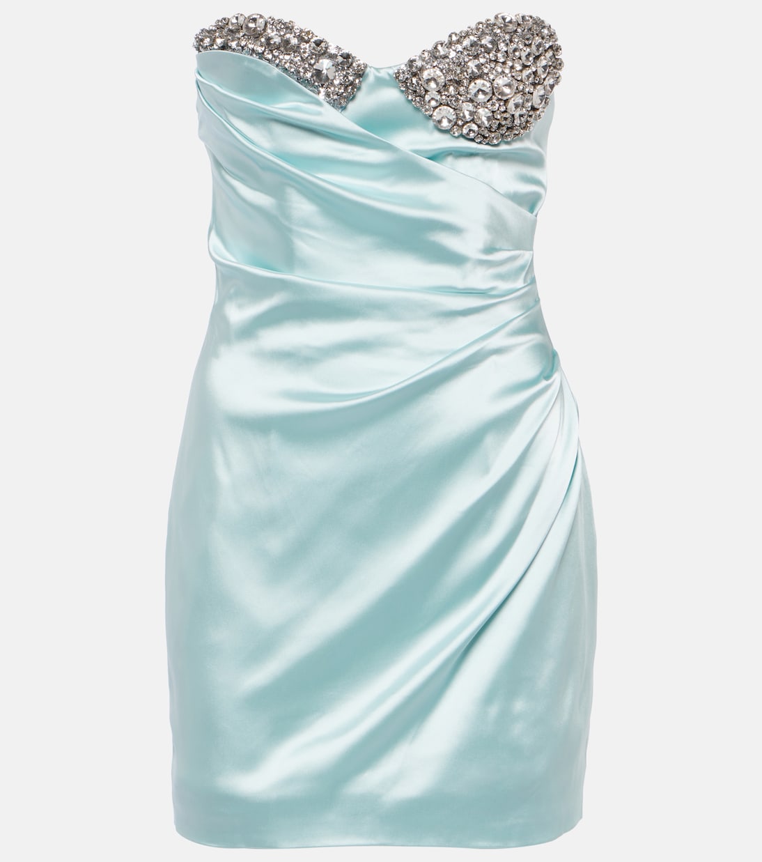 Crystal-embellished satin minidress | Area