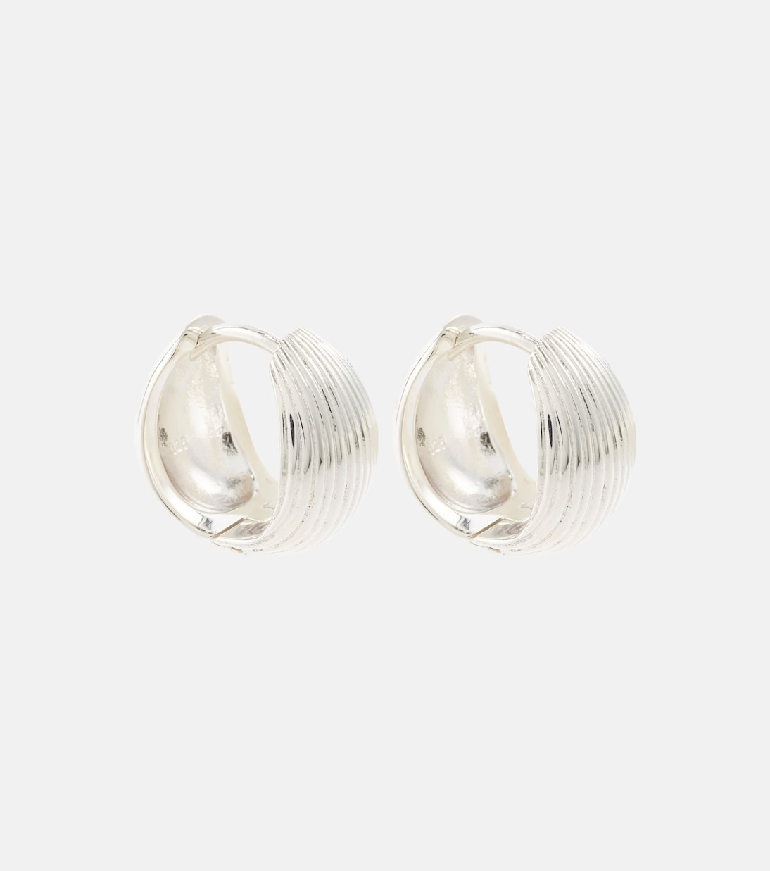 Reversible sterling silver hoop earrings | Sophie Buhai