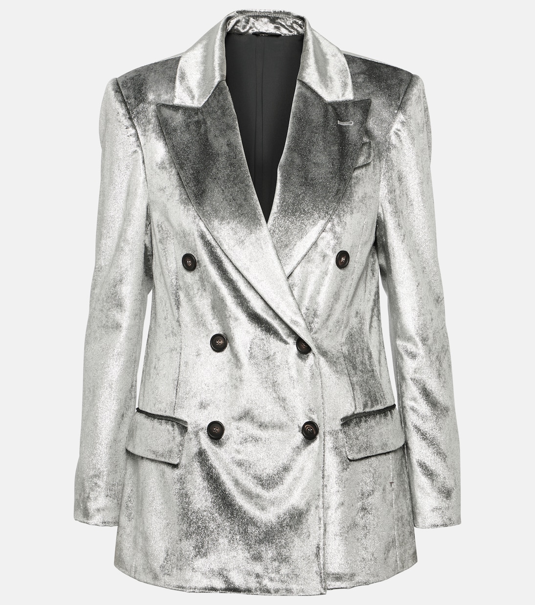 Blazer doppiopetto in velluto | Brunello Cucinelli