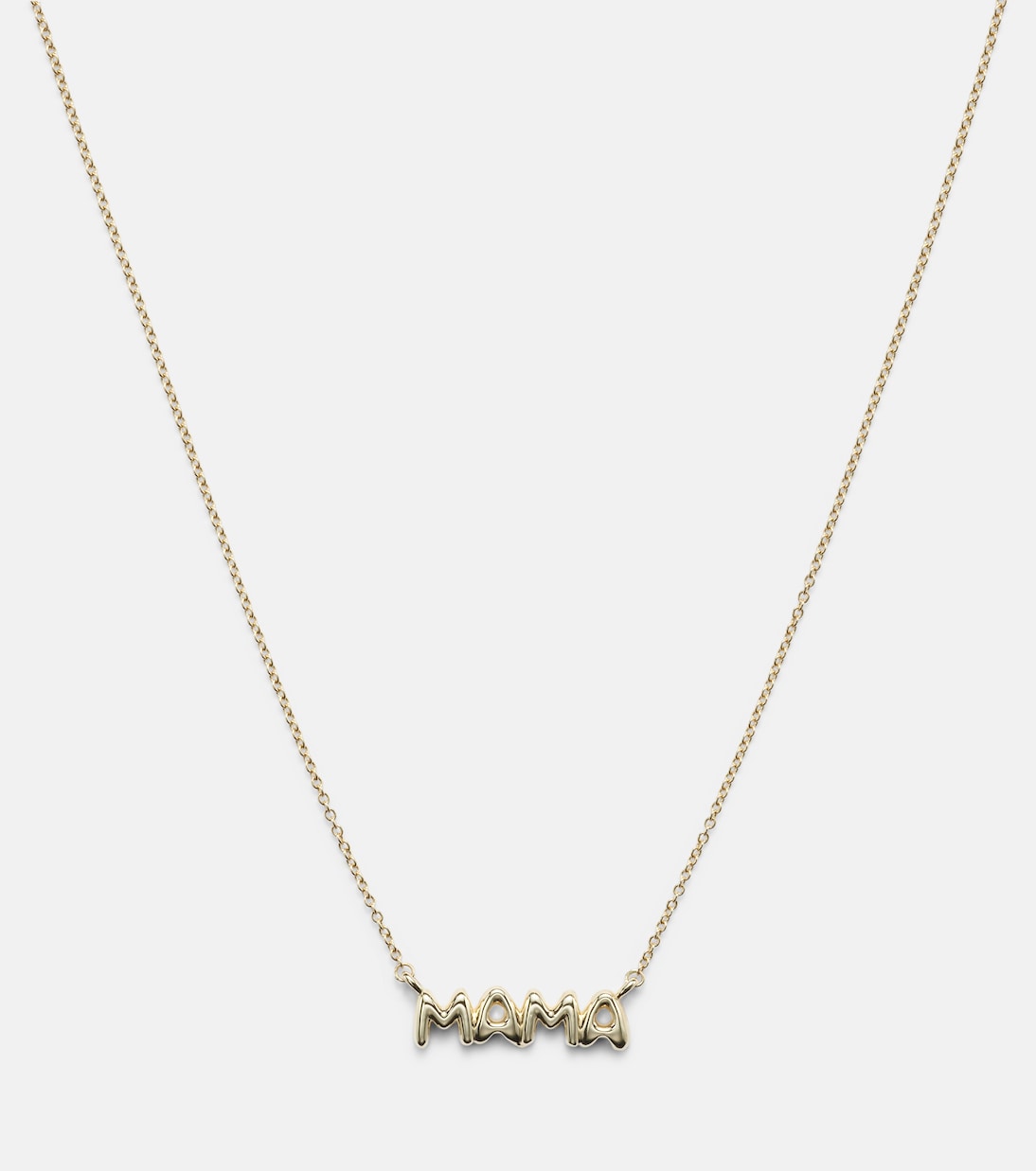 Collana Mama in oro giallo 10kt, design moderno per giovani