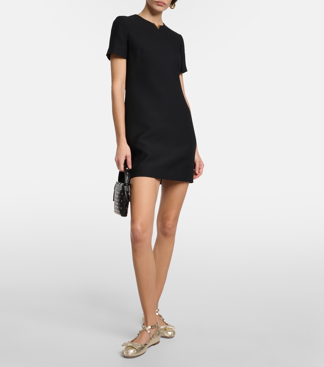 Ballerine Rockstud in pelle metallizzata | Valentino Garavani