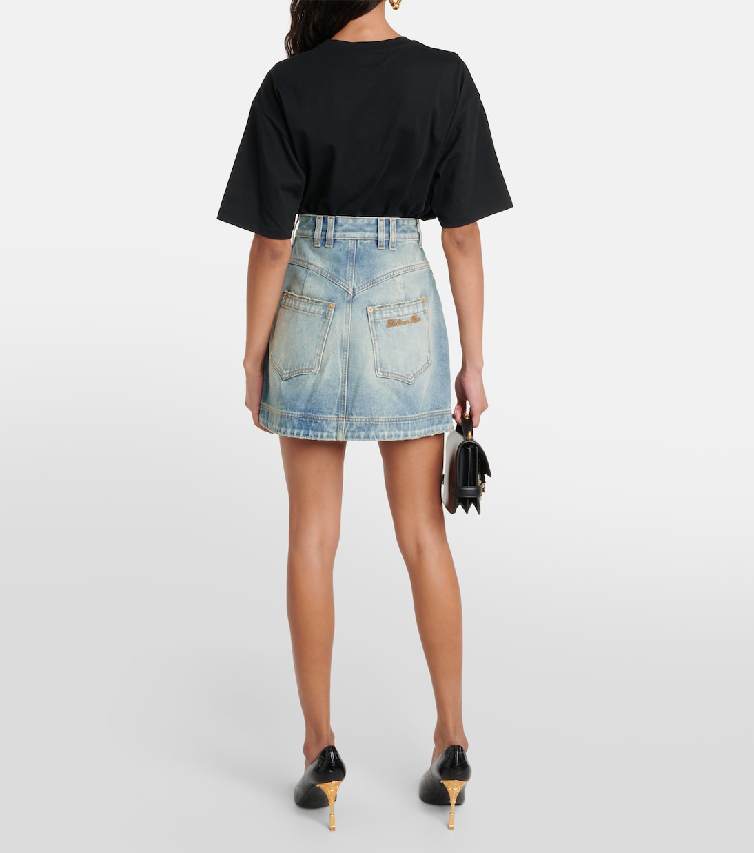 Minigonna cargo di jeans | Balmain