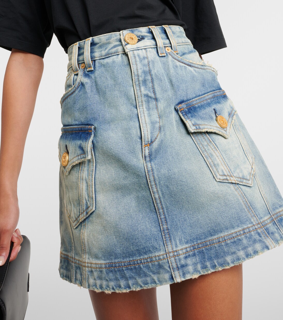 Minigonna cargo di jeans | Balmain