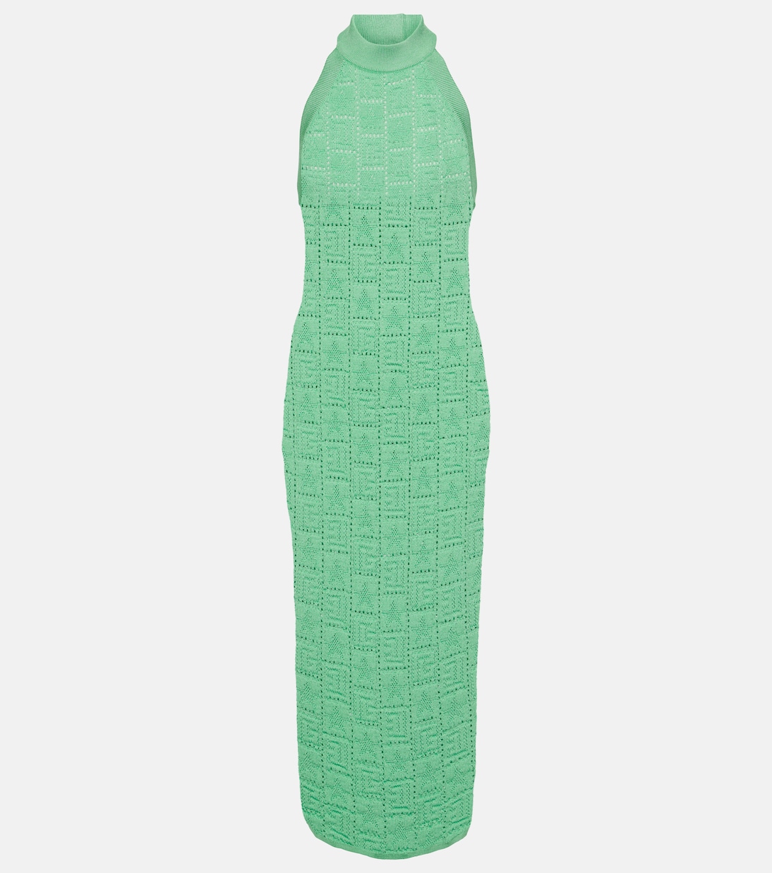 Vestido midi con monograma calado | Balmain