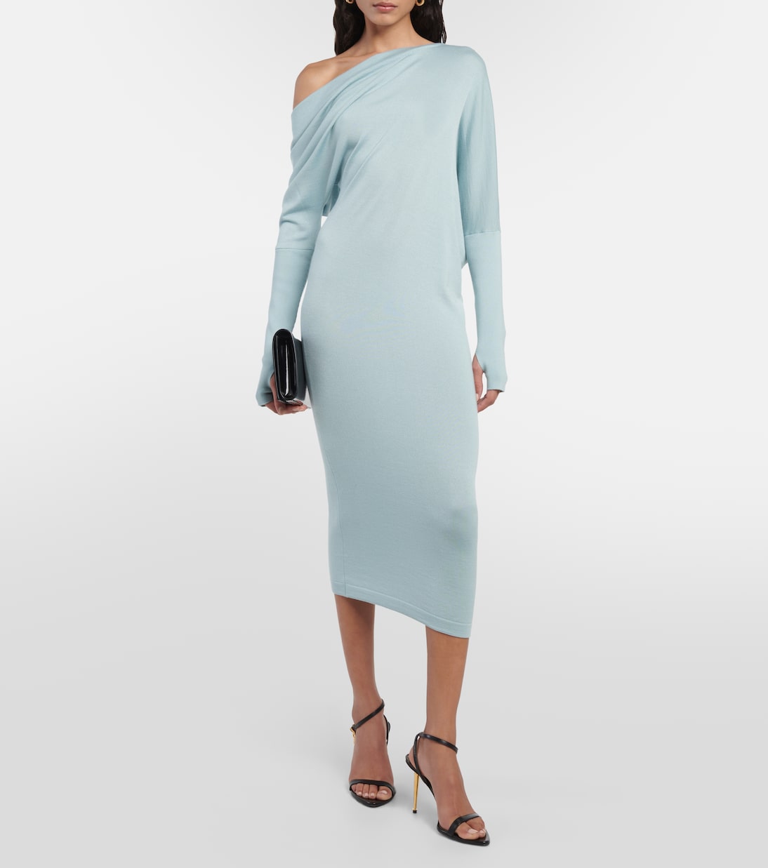 Vestido midi en mezcla de cachemir | Tom Ford