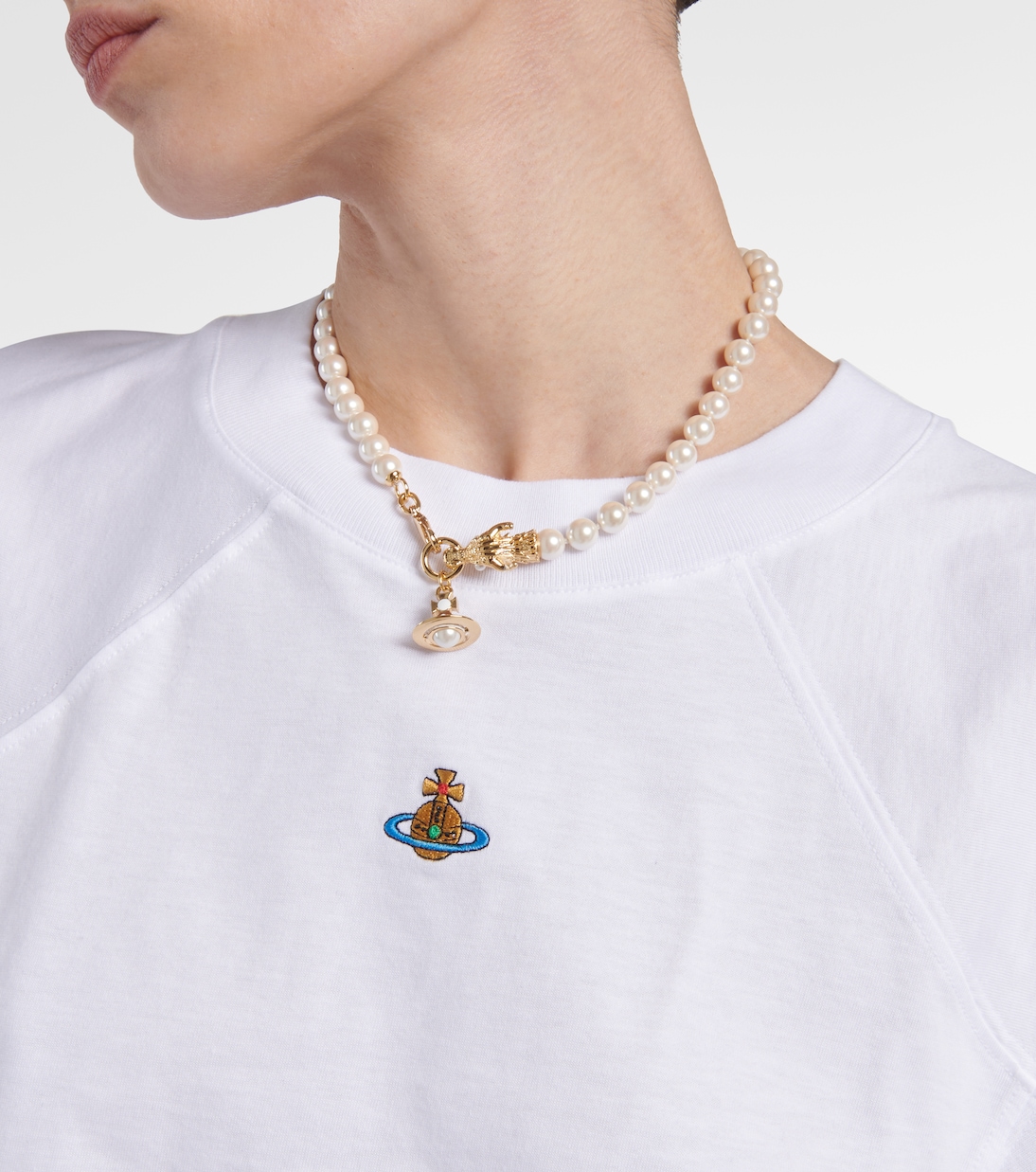 Camiseta cropped Orb de algodón | Vivienne Westwood