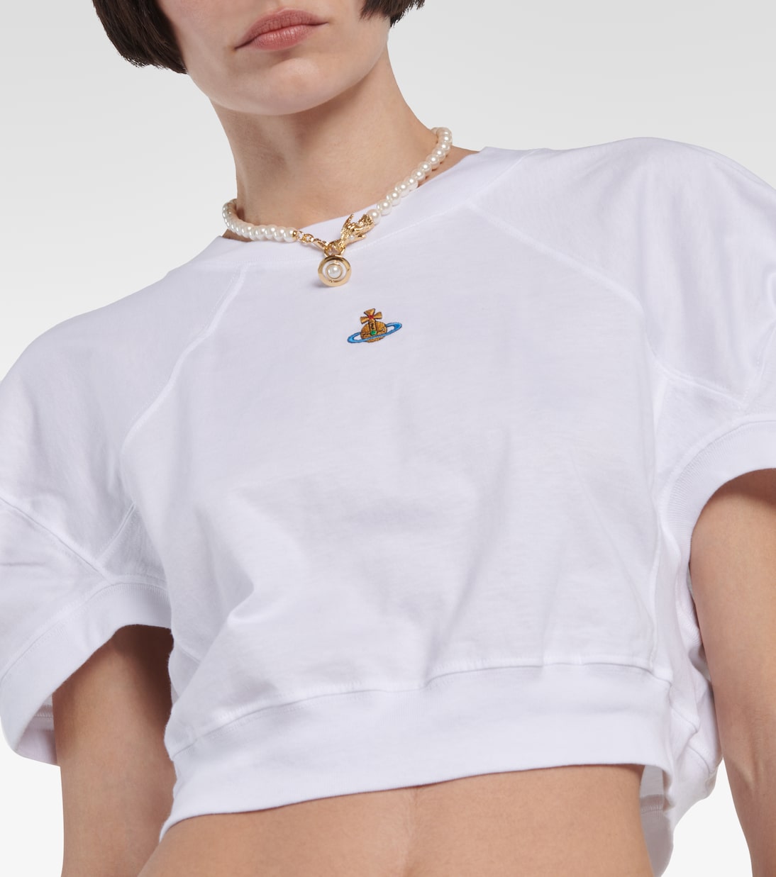 Camiseta cropped Orb de algodón | Vivienne Westwood