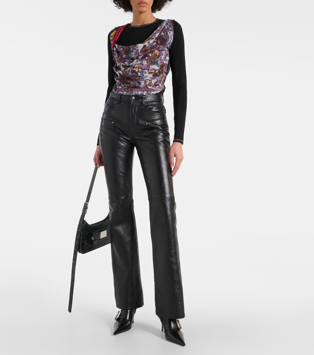Silk Scarves draped jersey top | Marine Serre