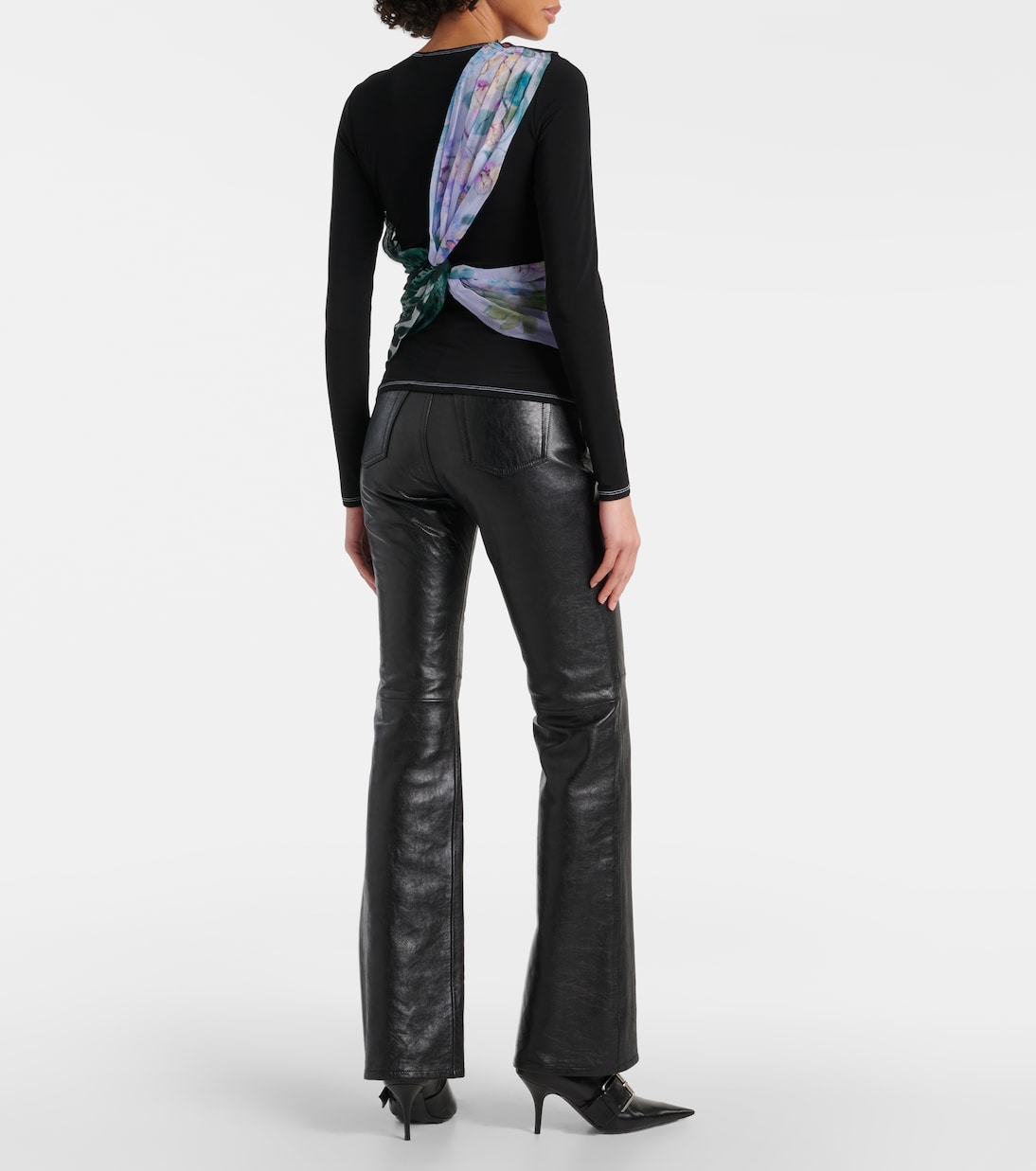 Silk Scarves draped jersey top | Marine Serre