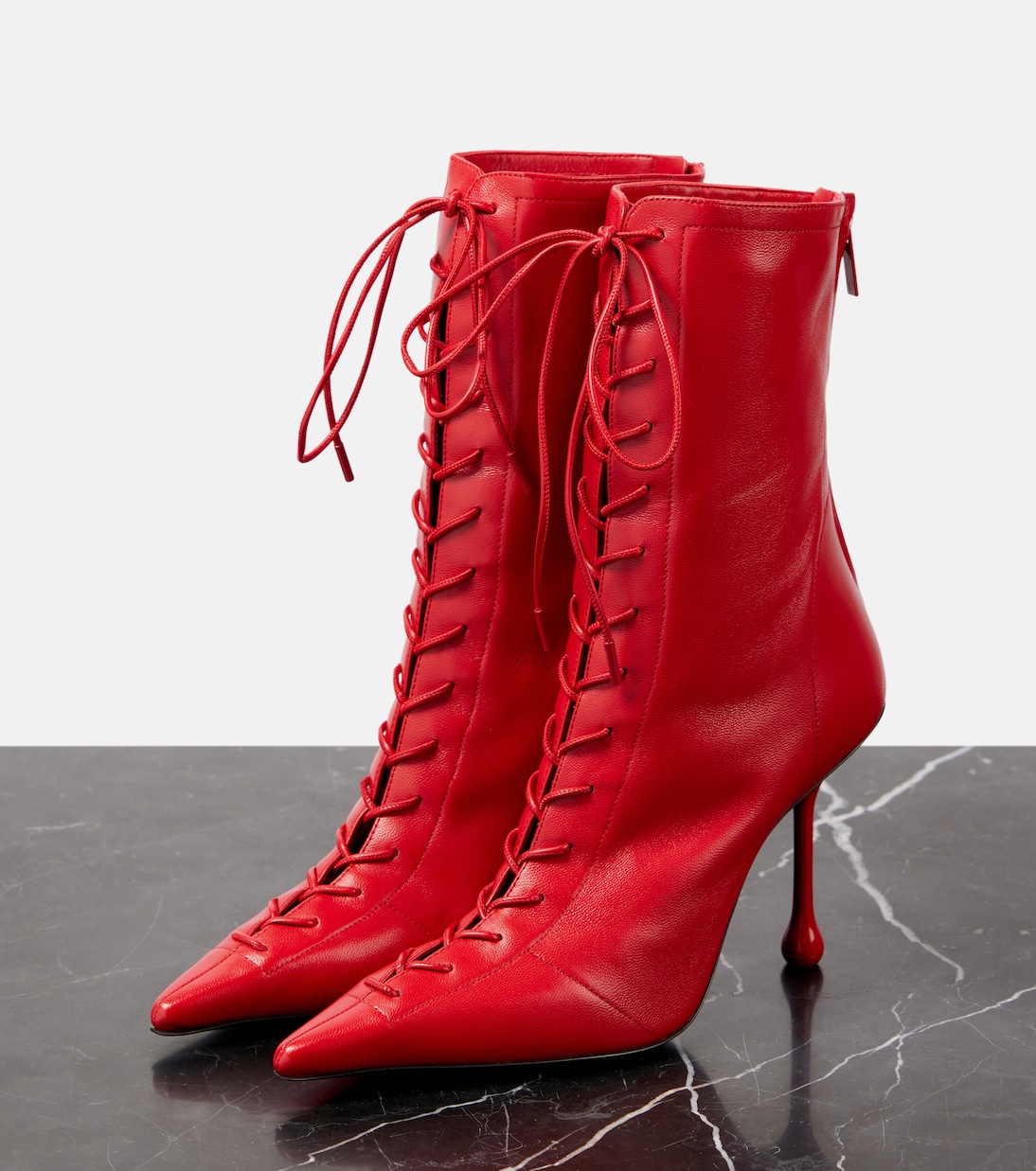 Scarlett 95 leather lace-up boots | Jimmy Choo