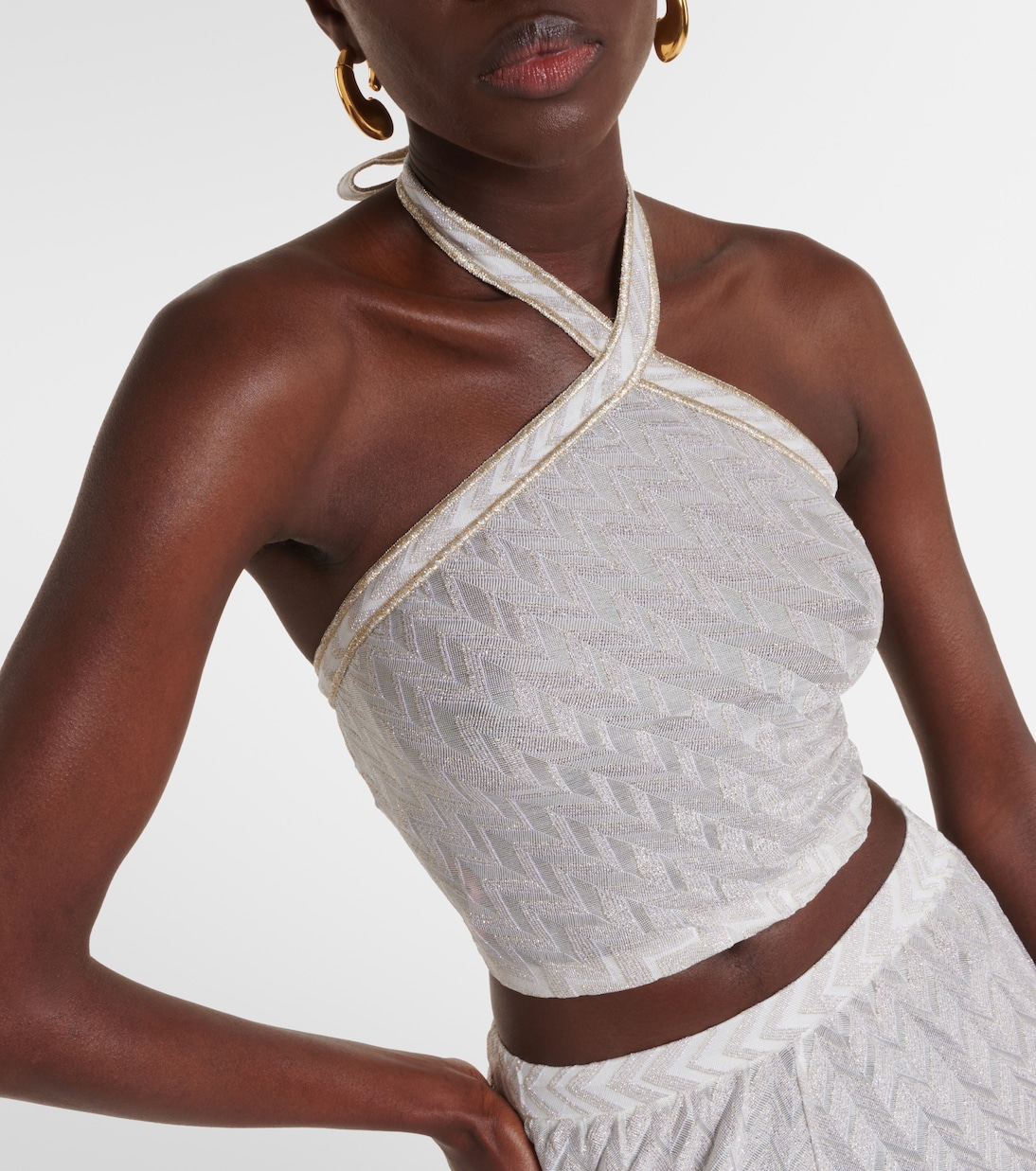 Top raccourci en lamé | Missoni