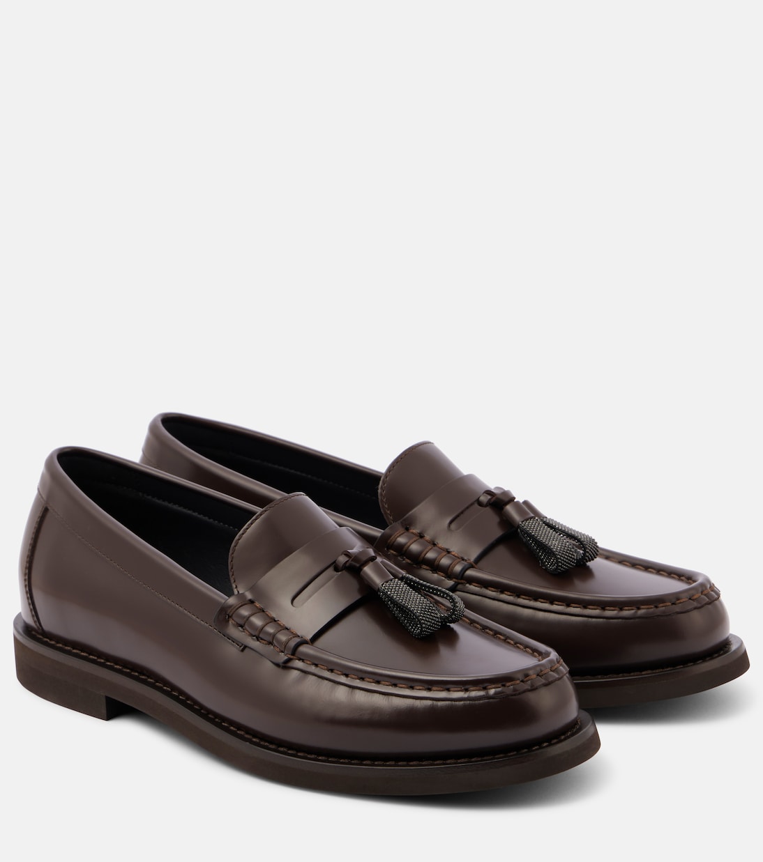 Mocassins Monili en cuir | Brunello Cucinelli