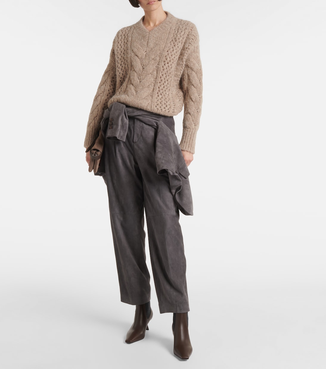 Verzierte Chelsea Boots aus Leder | Brunello Cucinelli