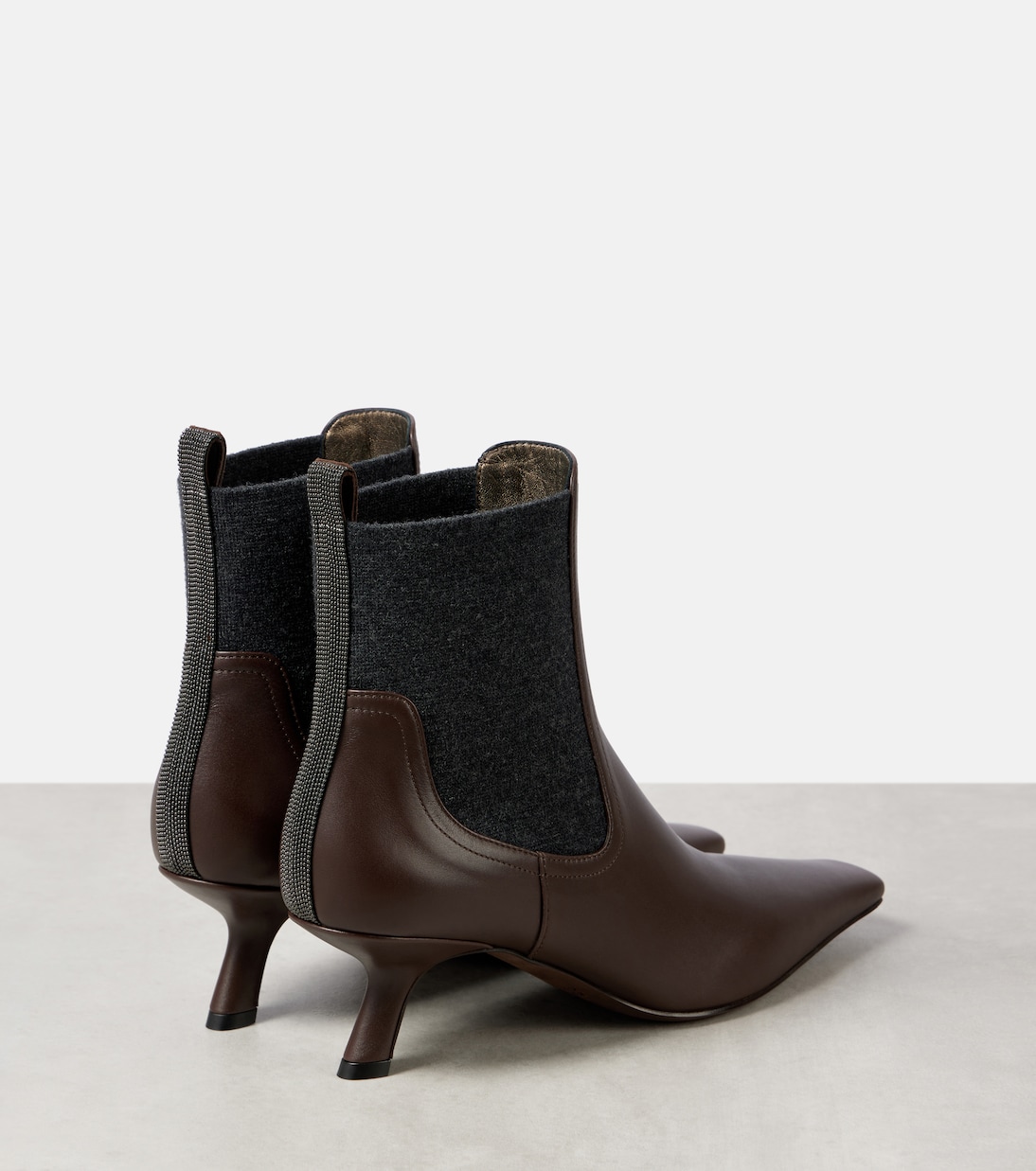 Verzierte Chelsea Boots aus Leder | Brunello Cucinelli