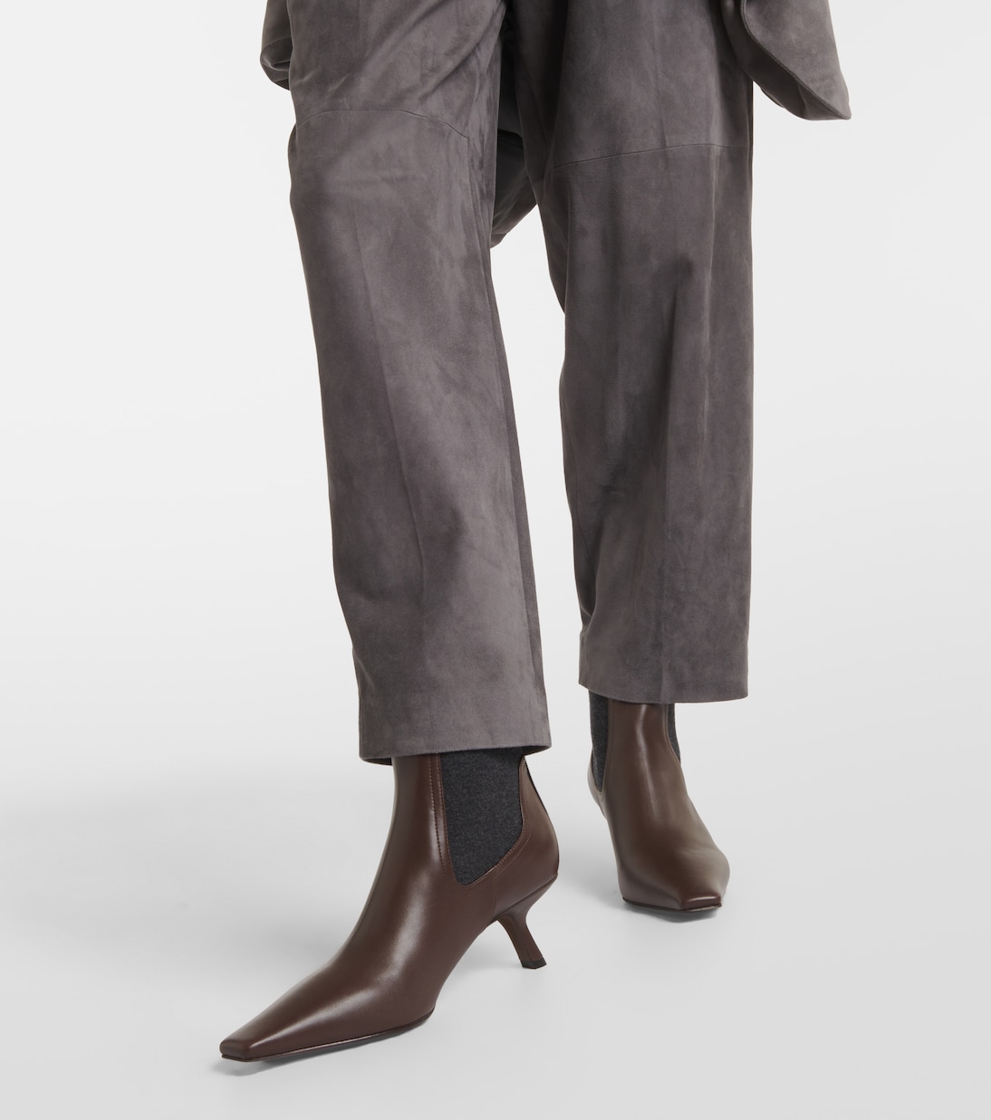 Verzierte Chelsea Boots aus Leder | Brunello Cucinelli