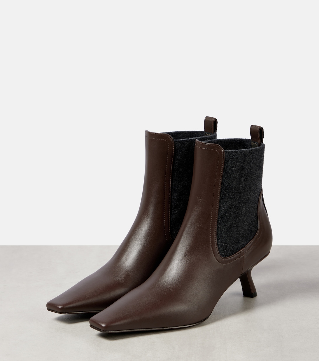 Verzierte Chelsea Boots aus Leder | Brunello Cucinelli
