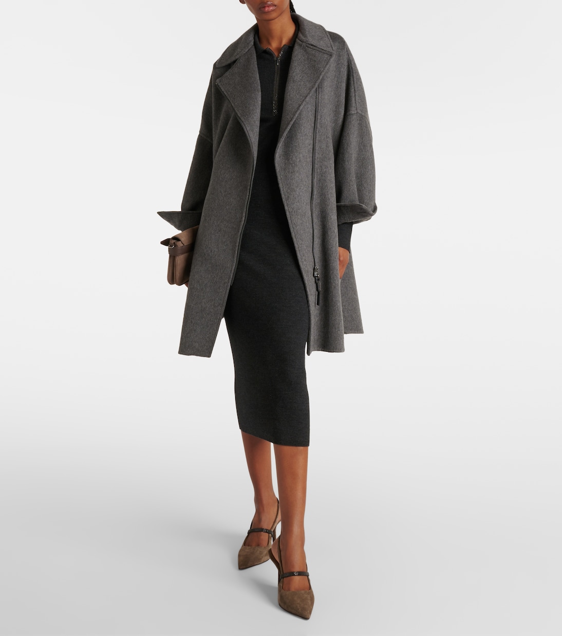 Abito midi in lana e cashmere | Brunello Cucinelli