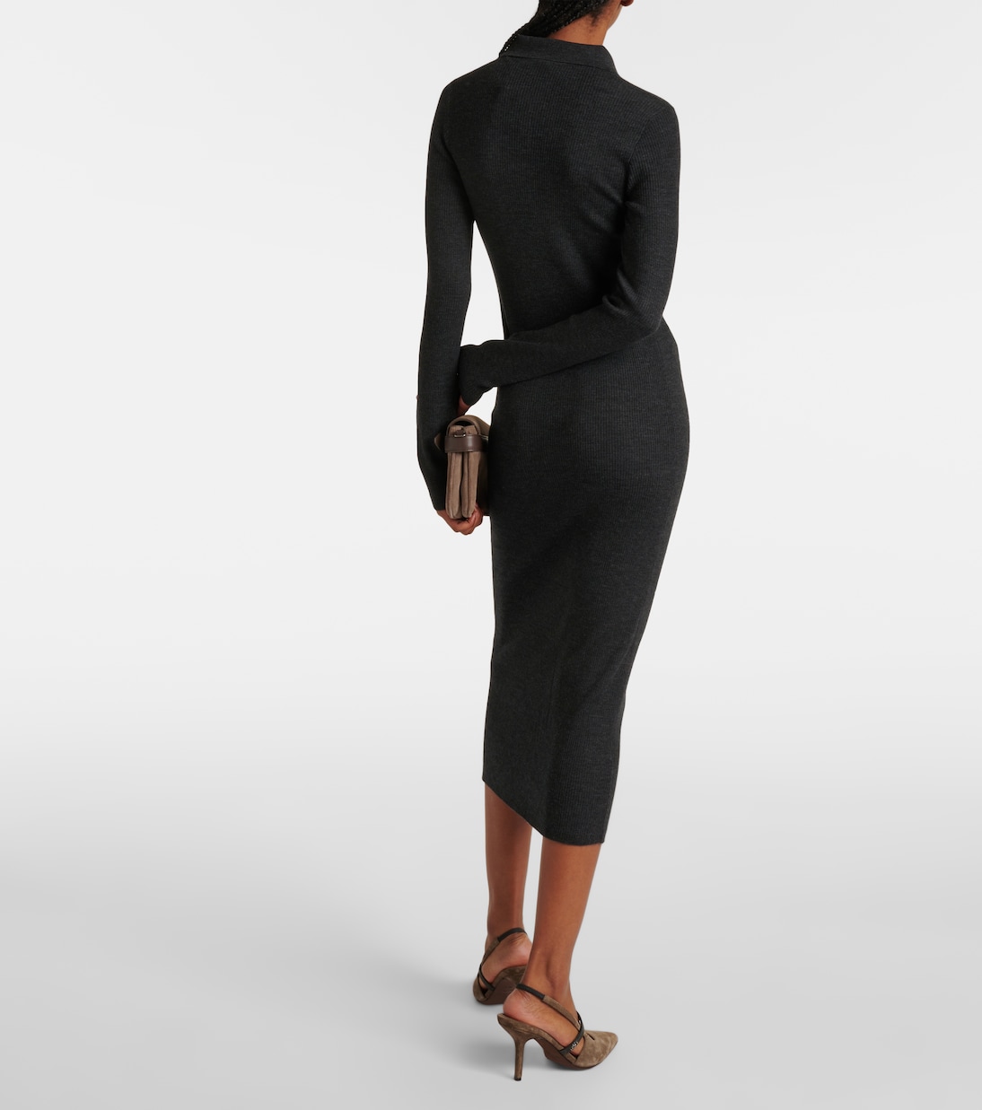 Abito midi in lana e cashmere | Brunello Cucinelli