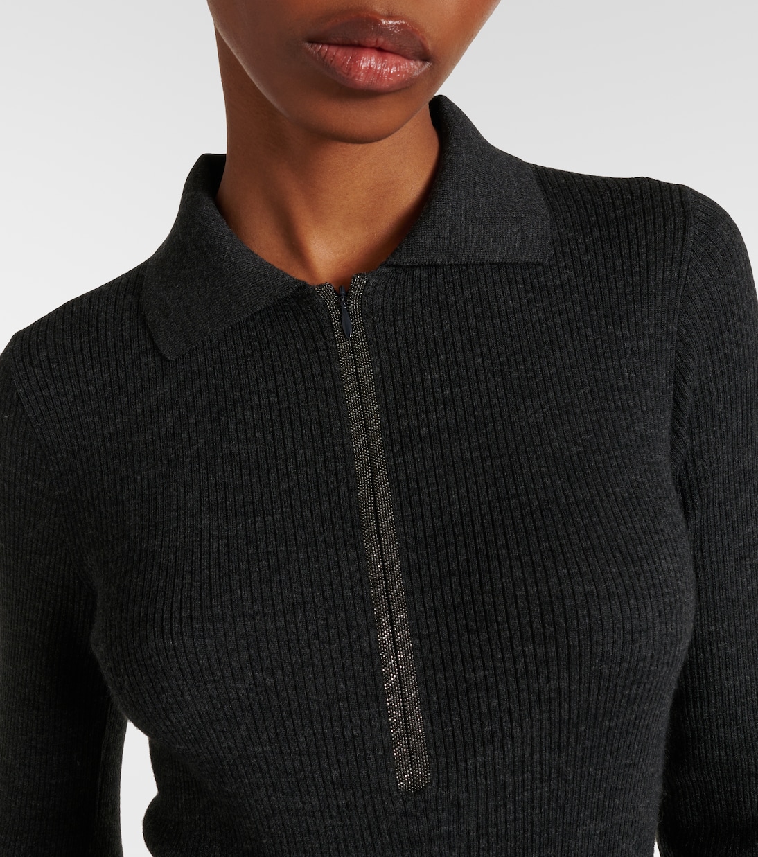 Abito midi in lana e cashmere | Brunello Cucinelli