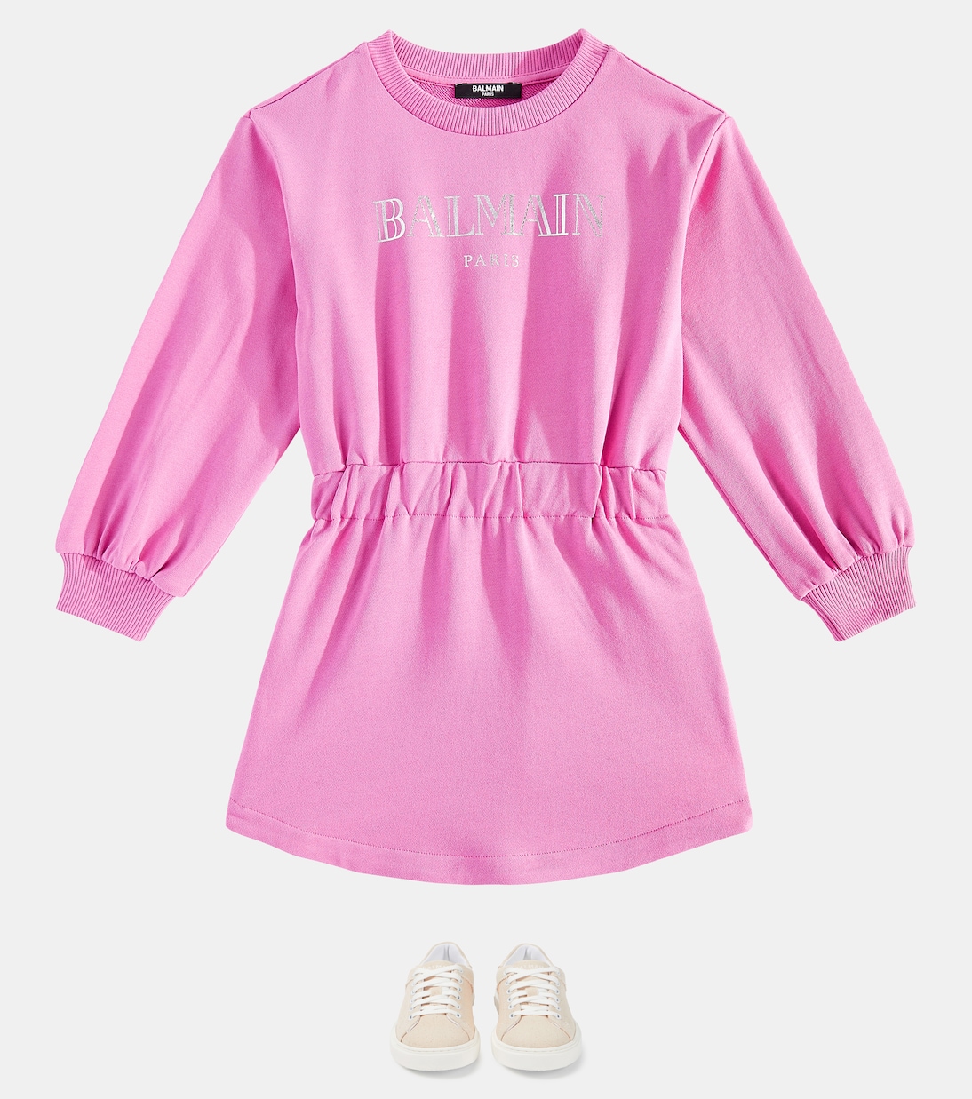 Kleid aus Baumwoll-Jersey | Balmain Kids