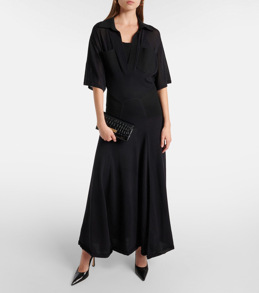 Maxikleid aus einem Baumwollgemisch | Victoria Beckham