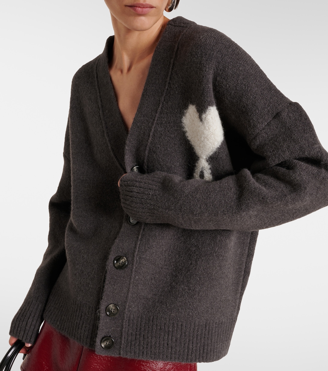 Ami De Cœur alpaca-blend cardigan | Ami Paris