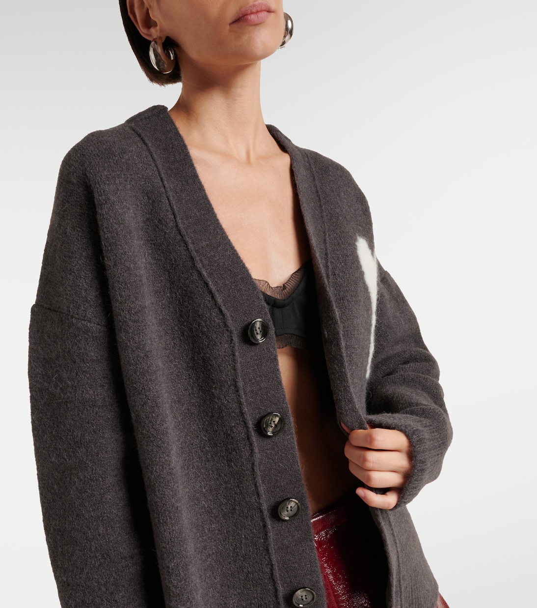 Ami De Cœur alpaca-blend cardigan | Ami Paris