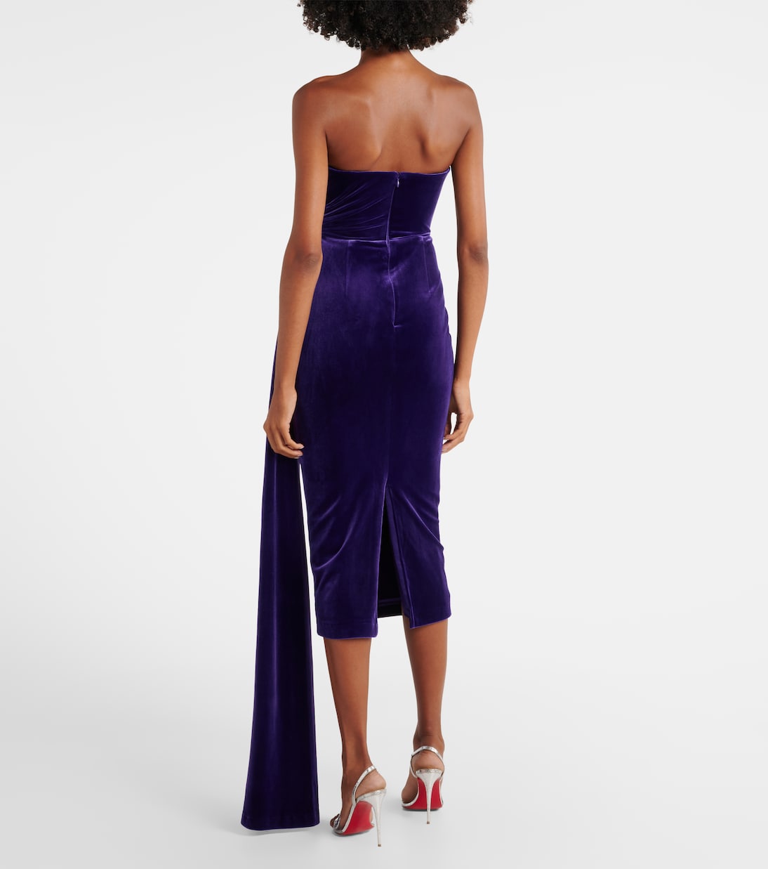 Abito bustier in velluto | Alex Perry