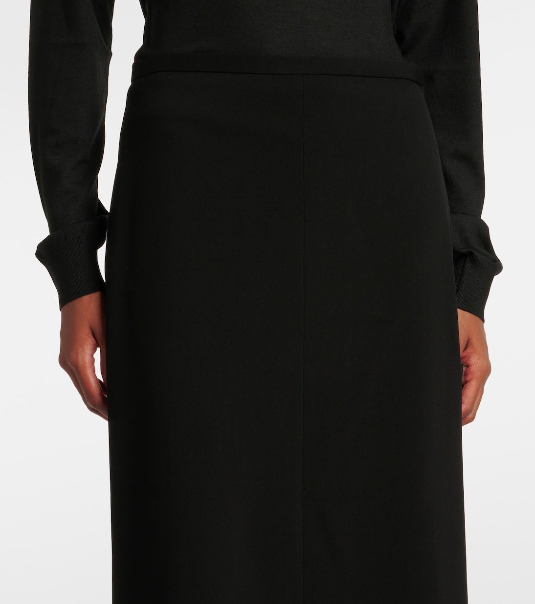 Matias wool-blend midi skirt | The Row