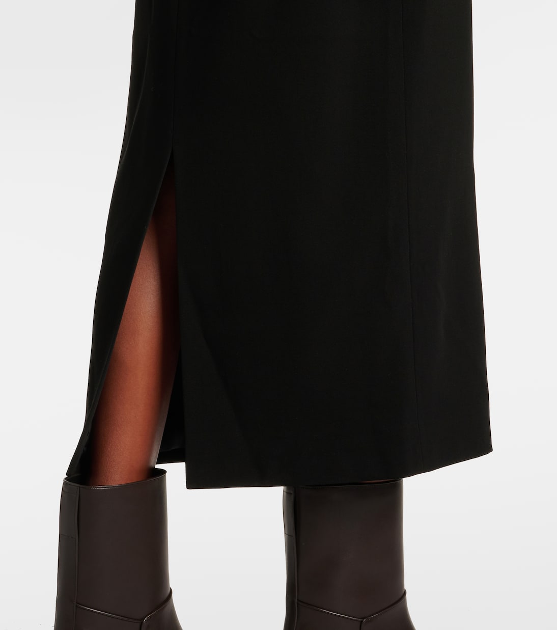Matias wool-blend midi skirt | The Row